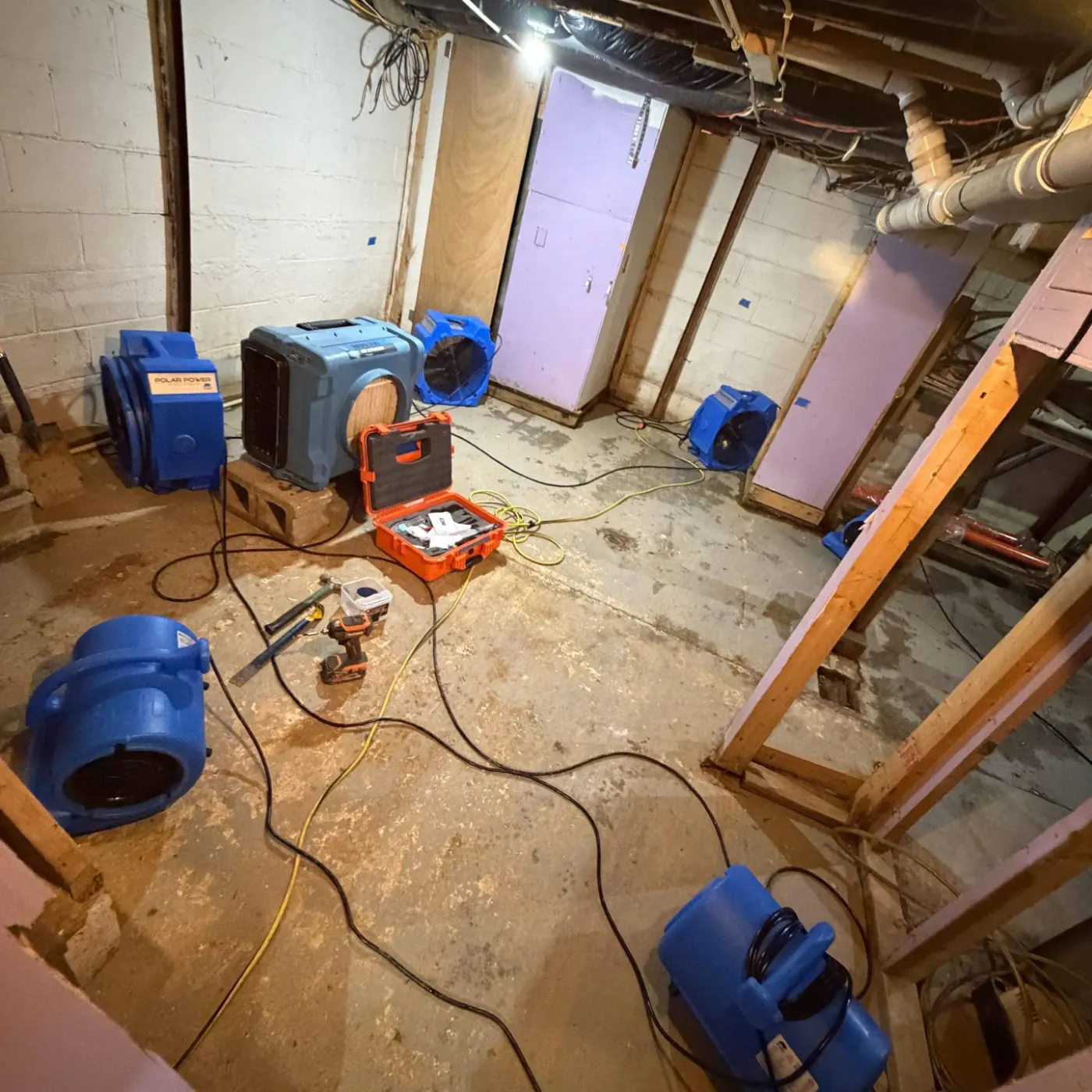 Structural drying after storm intrusion in New Palestine
